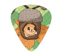 Cartoon squirrel Stylish and durable guitar picks, three types of thin, medium and heavy guitar picks (12 pieces), suitable for guitar, bass, electric guitar, ukulele,