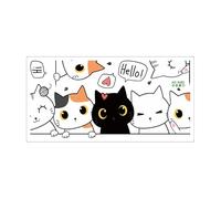 Cartoon Stacked Cats Pattern Peeling and Stick Door Decal for Children Bedroom PVC Wall Sticker Home Decoration Wall Decal for Children