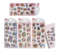Cartoon Sticker Set - Self-Adhesive 3D Stickers for Children, Vivid Animal Themed Leaves, Art and Craft Collection, Funny Scrapbooking Selection with Colourful, Puffy Stickers |