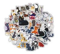 Cartoon Stickers 120PCS Cat Warrior Stickers Anime Waterproof Stickers for Laptop Water Bottle Luggage Snowboard Bicycle Skateboard Decal for Kids Teens Adult Stickers