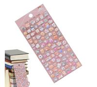 Cartoon Stickers - 3D Embossed Flash Animal PVC Stickers | Solid Crystal Decorative Stickers for Kids | Scrapbooking Crafts Party Favors Diaries Laptop Notebook DIY