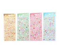 Cartoon Stickers 3D Fruit Animal Bubble Stickers - Cute Mini Decorative Scrapbooking Supplies | Fun Sticker Pack for Diary Notebook Planner Pencil Case Bottle Tablet Cup Laptop, 9x20.5cm Multicolor