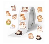 Cartoon Stickers Rolls for Kids - 500 Pcs Cartoon Cats Stickers for Kids | Self Adhesive Decorative Stickers | Waterproof Stickers for Kids