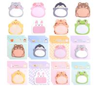 Cartoon Sticky Notes 640 Sheets(32 Pads) Animal Sticky Notes Set for Kids Novelty Self Adhesive Sticky Notes Funny Sticky Note Pads Mini Memo Note Pad for Home Office School Supplies(8 Styles)