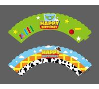Cartoon Story Cupcake Wrappers 20pcs Two Infinity and Beyond Cupcake Liners For Toy Themed Party Supplies