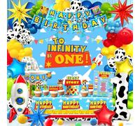 Cartoon Story Party Decorations for First Birthday, to Infinity and Be One Theme