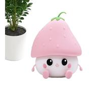 Cartoon Strawberry Lamp - Rechargeable Touchable Light, Dimmable Bedside Night Light | Cute Portable Table for Bedroom and Living Room, Creative Festival Decoration Gift, Chaleu