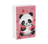 Cartoon Strawberry Panda Plastic Cigarette Case Waterproof Hard Personalized Cigarettes Holder Cas Noveltys for Dad Husband
