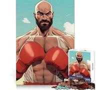 Cartoon Strong Boxer Jigsaw Puzzles for Adults1000 Piece Memory Skill Calm Leisure Clean Edges Unique Gift (38x26cm)