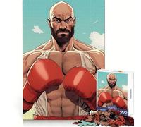 Cartoon Strong Boxer Puzzles for Adults 1000 Puzzles Focus Ability Stress Free Fun Interlock Well Perfect Xmas (50x75cm)