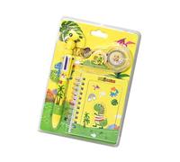 Cartoon Student Stationery Set with Twin Coil Binding Notebook Multicolor Ballpoint Pen White Out Corection for Student Children ' s Learning Tools