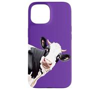 Cartoon Style Black And White Dairy Cow Case for iPhone 15
