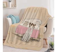 Cartoon Style Throw Vintage Travel Car Animal Dog Blanket Throws for Sofa Large, Soft Warm Lightweight Bedroom Outdoor Living Room Travel Blanket Camping 100 x 130 cm