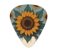 cartoon sunflower Durable guitar picks - three thicknesses of thin, medium and thick are available, suitable for guitar, bass, electric guitar and ukulele