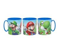CARTOON Super Mario Reusable Plastic Cup Microwave Safe BPA Free Capacity 350ml Kids Cup