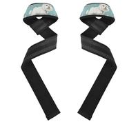 Cartoon Sweet Dog Turquoise Lifting Wrist Strap 26" Neoprene Padded Heavy Duty Wrist Workout Straps for Weightlifting, Bodybuilding, Strength Training venda para muneca de la mano