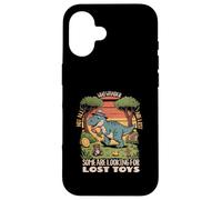 Cartoon T-Rex Lost Toys Retro Forest Not All Who Wander Case for iPhone 16