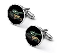 Cartoon Tank Elegant Men’s Cufflinks Lightweight Alloy Cuff Links Clothing Accessories for Shirts Formal 1.7cm