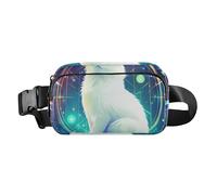 Cartoon Tarot Astrology White Cat Trendy Fanny Waist Pack for Men Women Water Resistant Running Belt Bag Waist Pack with Adjustable Strap for Workout Running Hiking, Cartoon Tarot Astrology white cat,