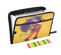 Cartoon Tasmanian Devil Cool Animal Yellow Expanding File Folders 13 Pockets A4 Letter Size with Zipper Closure for Home Office Travel Expansion File Folder para guardar documentos