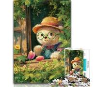 Cartoon Teddy Bear 1000 Piece Jigsaw Puzzle for Adults And Teenagers,Decompressing Intellectual Educational Toy Great Gifts And Toys (38x26cm)
