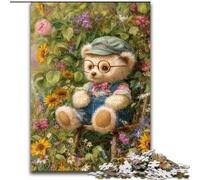 Cartoon Teddy Bear JigsawPuzzle 1000 Pieces for Teenagers, Fun Games Wall Decoration Unique Birthday And Xmas Gifts (26x38cm)