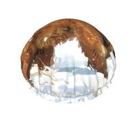 Cartoon teddy bears Reusable shower cap - double-layer waterproof, elastic, environmentally friendly daily use shower cap