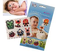 Cartoon Temperature Stickers, 6 PCS Kids Flexible Skin Friendly Forehead Baby Care Cartoon Animal Flexible Body Fever Accurate Thermometer Stickers