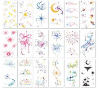 Cartoon Temporary Tattoo Stickers, Waterproof, Cute Butterfly Design, Suitable For Children, For Temporary And Realistic Use On The Collarbone And Arm. 75 * 140MM