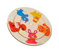 Cartoon Theme Shape Matching Color Sorting Puzzle For Toddler Wood Board Game Early Educational Toy For Children Toddler Educational Toy