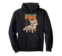 Cartoon Tibetan Sand Fox Breed Animal Lover Cute Foxes Pullover Hoodie