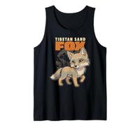 Cartoon Tibetan Sand Fox Breed Animal Lover Cute Foxes Tank Top