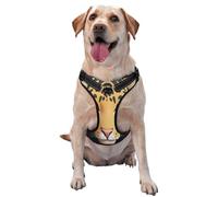 Cartoon Tiger Dog Harness for Small, Medium, and Large Dogs â€“ Reflective Straps, Adjustable Fit with Quick-Release Buckles