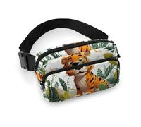 Cartoon Tiger Fanny Pack for Women Men Adjustable Waist Bag Belt Bag for Travel Sports Hiking, style, 20x13cm