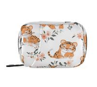 Cartoon Tigers White Medicine Bag with Detachable Compartments Attachable Pill Cases Organizers