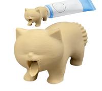 Cartoon Toothpaste Dispenser - 1.54 inches Funny Toothpaste Squeezer for Bathroom, Creative Topper Holder with Fun Animal Design, Countertop Decoration for Cat Lovers Shower Dorm Home