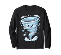 Cartoon Tornado Weather Long Sleeve T-Shirt