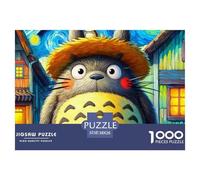 Cartoon Totoro 1000 Jigsaw for Adults Puzzles Beautiful Decoration Puzzle Colourful, Challenging Animal Theme Brainteasing Adults Jigsaw Puzzle 38x26cm/1000pcs Educational Games