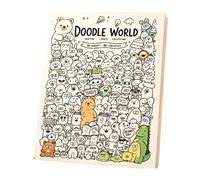 Cartoon Tracing Coloring Book for Kids, Doodle Art Pages for Relaxation