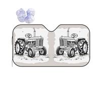 Cartoon Tractor Sun Shade - Folding Car Front Window Sunshade for Cars SUV Trucks,Max UV Blocking and Keep The Vehicle Cool