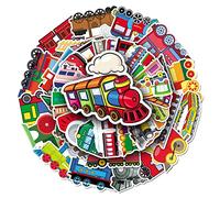 Cartoon Train Stickers for Kids Boys Teens Girls, Waterproof Vinyl Stickers for Laptop Phone Water Bottle Luggage Flasks Bike Cup Tablet Computer Car Notebook Scrapbook,Trendy Decals Pack[Train-50Pcs]