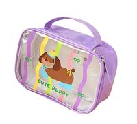 Cartoon Travel Toiletry Bag Clear PVC Makeup Bag Travel Cosmetic Bag Makeup Pouches with Handle for Women