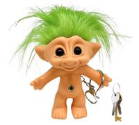 Cartoon Troll Doll Keychain Good Luck Troll Key Holder Collectible Troll Doll Key Ring Crazy Colour Hair Figurine with Detachable Key Ring for School Project, Arts and Crafts, Parties Favors