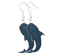 Cartoon Trout Fish With Hook Acrylic Earrings, Ocean/Lake-Inspired Classic Style, Ocean Creature Earrings Set, Earrings Featuring Adorable Sea Animals: Dolphin, Blue Whale, Betta Fish, Jellyfish