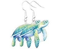 Cartoon Trout Fish With Hook Acrylic Earrings, Ocean/Lake-Inspired Classic Style, Ocean Creature Earrings Set, Earrings Featuring Adorable Sea Animals: Dolphin, Blue Whale, Betta Fish, Jellyfish