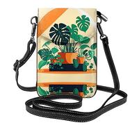 Cartoon Turtle Back Bamboo mobile phone wallet with magnet snap closure, convenient for daily use, shopping or travel