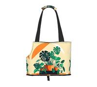 Cartoon Turtle Back Bamboo Printed Pet Shoulder Bag, Specially Designed for Small Dogs and Cats, Multifunctional Shoulder and Handbag