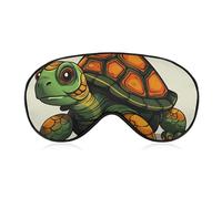 Cartoon Turtle Illustration Sleep Mask Soft Comfortable Eye Mask with Adjustable Strap Eye Cover Eye Shade for Men Women Work Travel