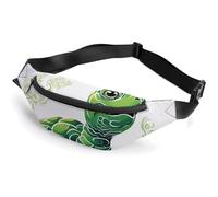 Cartoon Turtle Pattern Belt Bag with Adjustable Strap, Lightweight Travel Crossbody Bags, Hands-Free Mini Fanny Packs in Running Gym