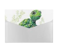 Cartoon Turtle Pattern File Folder 6-Pocket, Waterproof Accordion File Organizer with Snap Closure, Expanding Document Holder for Office, Home
